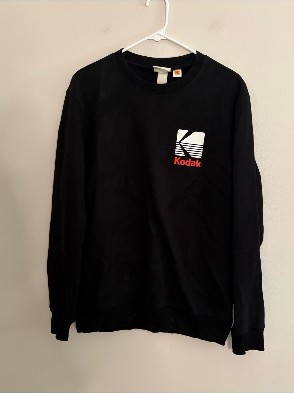 H&M Adult Small Black Sweatshirt Kodak Film Retro Crewneck Photography